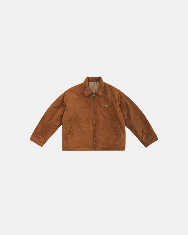 Vintage Suede Bomber Jacket