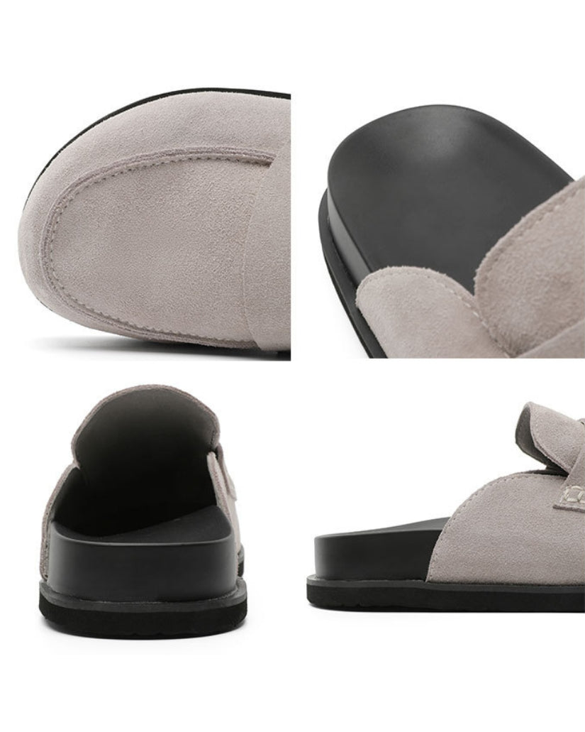 Suede Mule Loafers