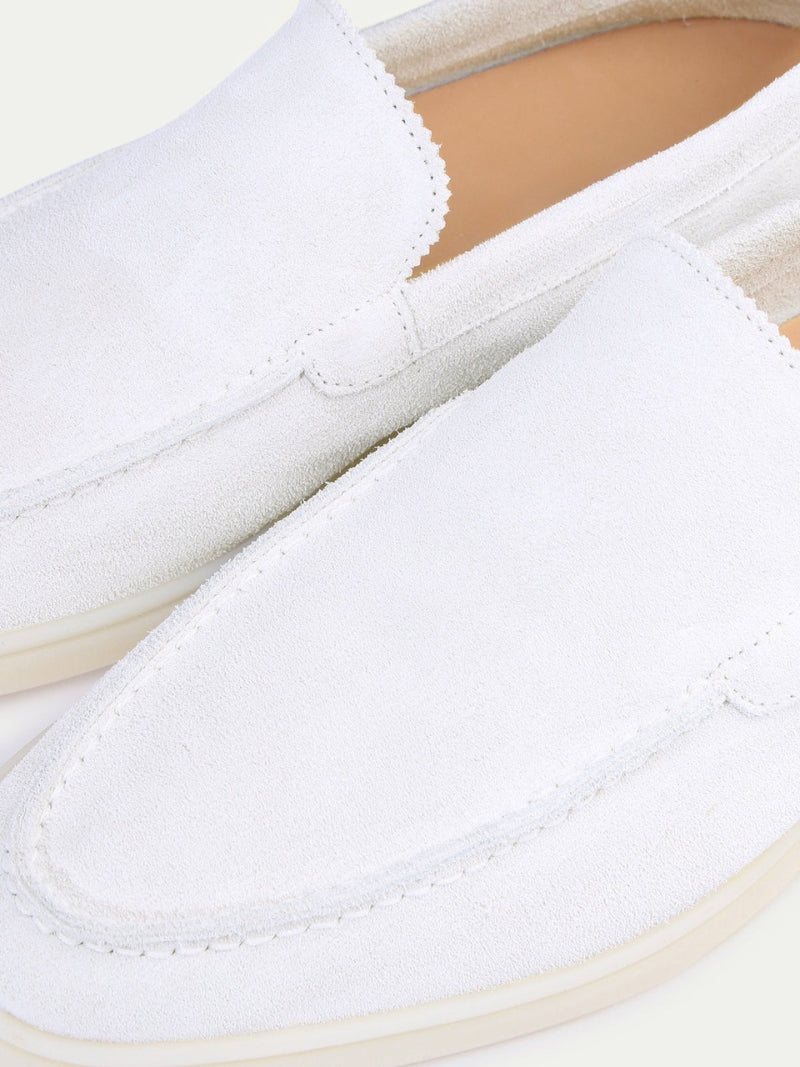 White Sand Suede loafers
