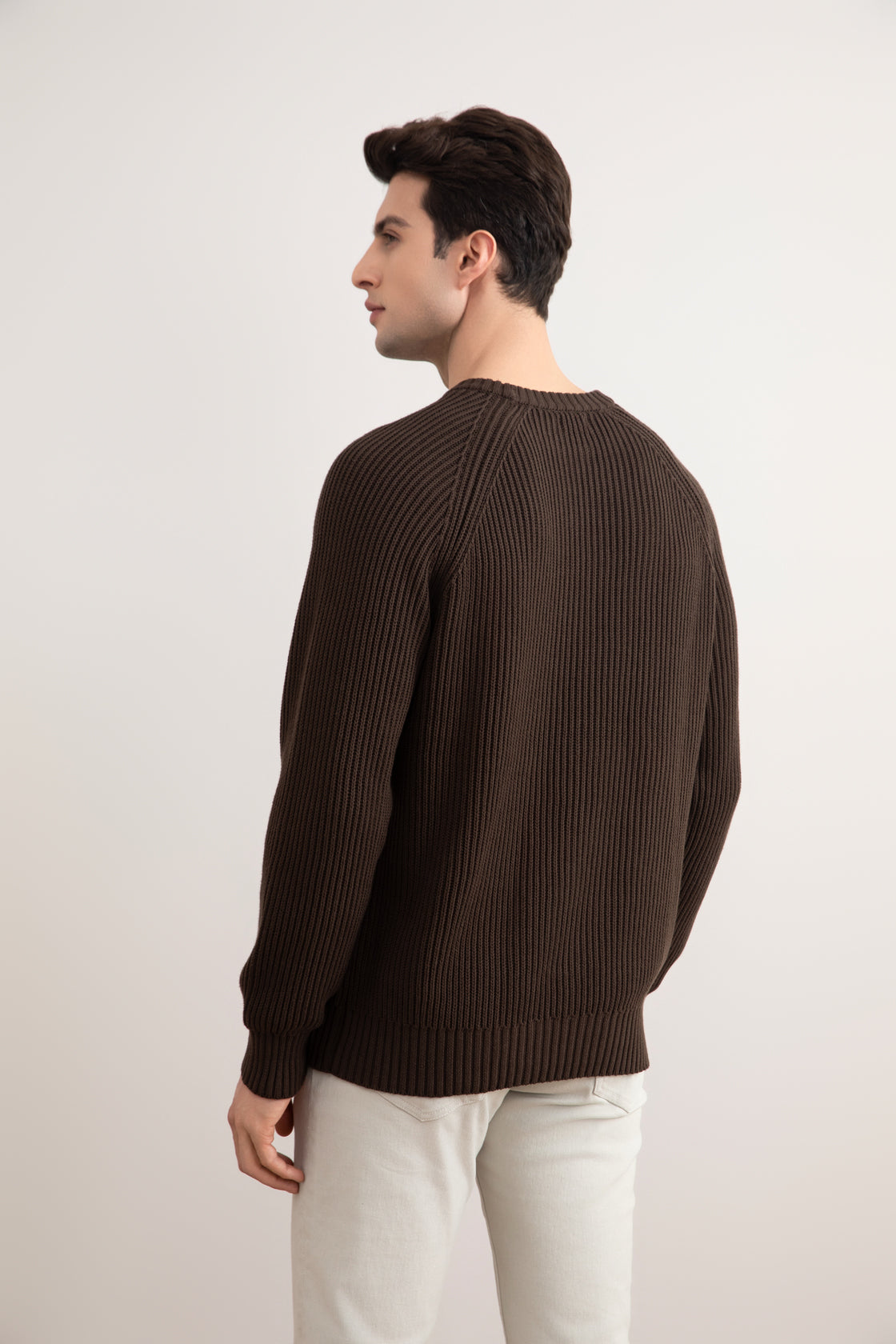 Brown English Rib Crewneck