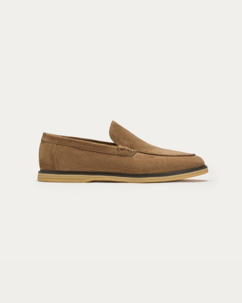Tobacco Suede loafers