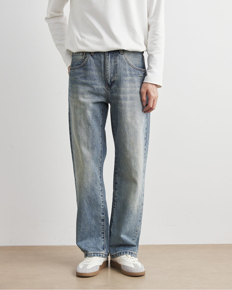 Essential Loose Fit Washed Denim Jeans