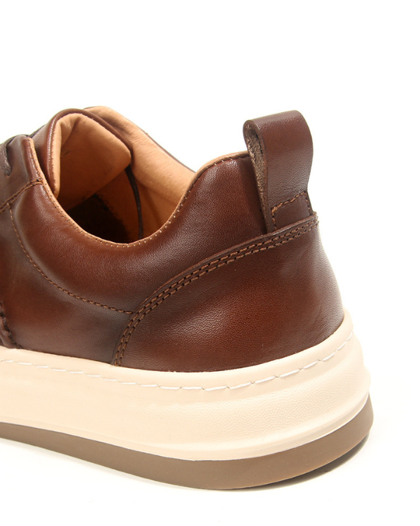 The Espresso Moc-Toe Leather Sneaker