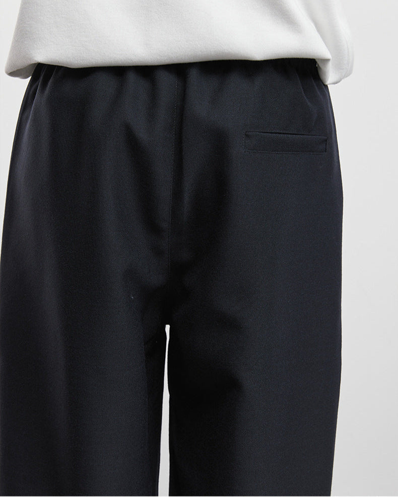 Shallow Silhouette Wide-Leg Slacks Pants