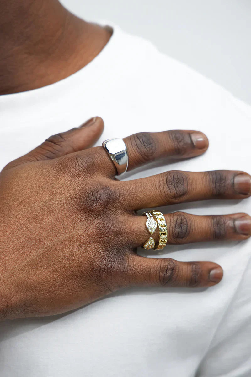 Classic Signet Ring Set - Gold/Multi