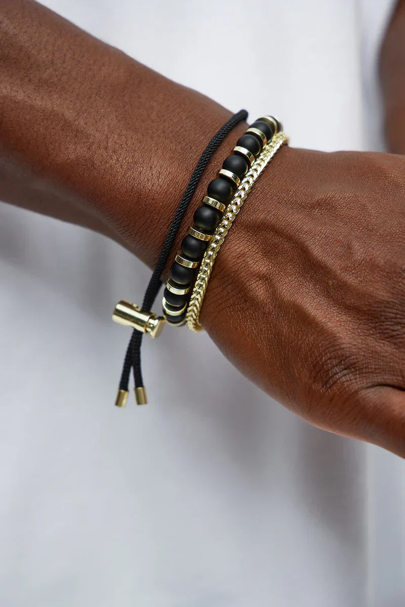 Frequent Mixed Bracelet Set - Black/Gold