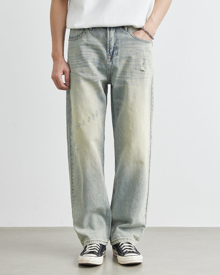 FT Vintage Washed Wide-Leg Jeans