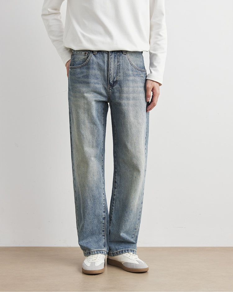 Essential Loose Fit Washed Denim Jeans