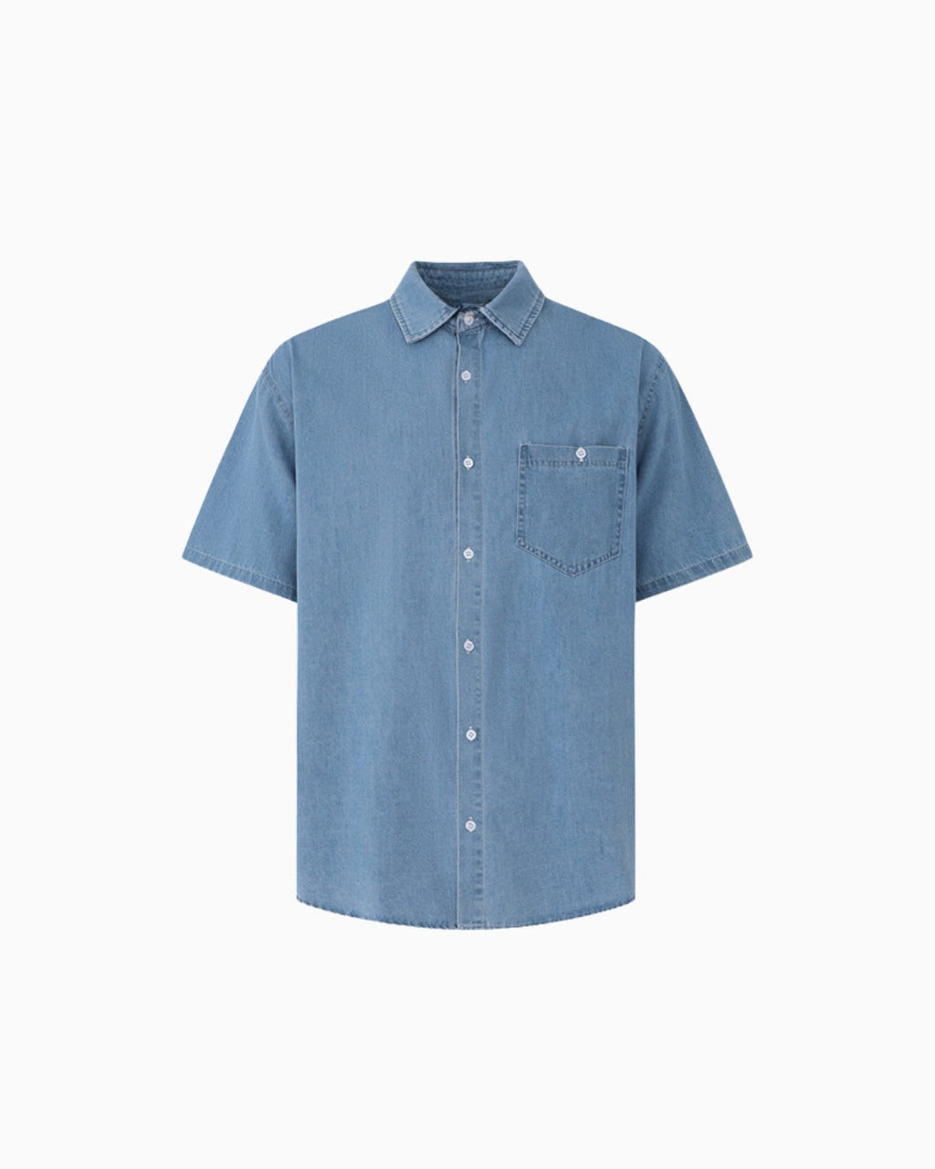Classic Short-Sleeve Denim Shirt