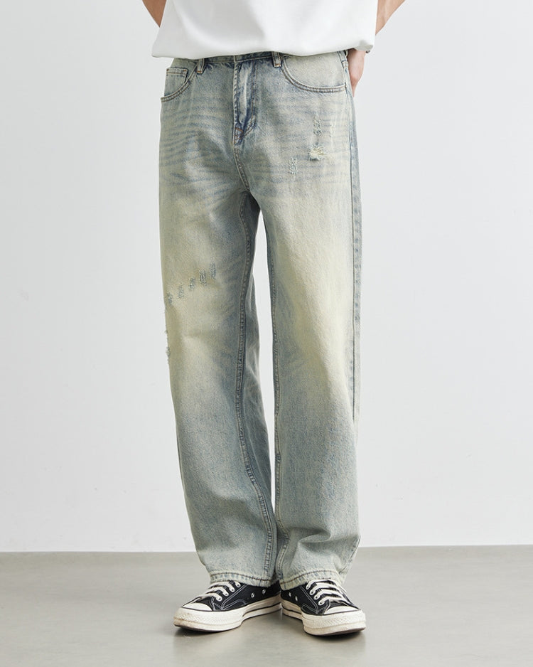 FT Vintage Washed Wide-Leg Jeans