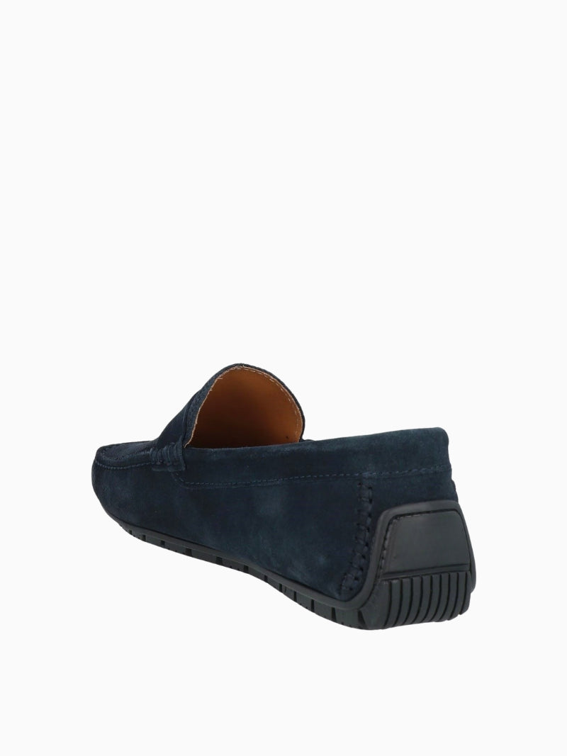 Navy Boat Suede loafers