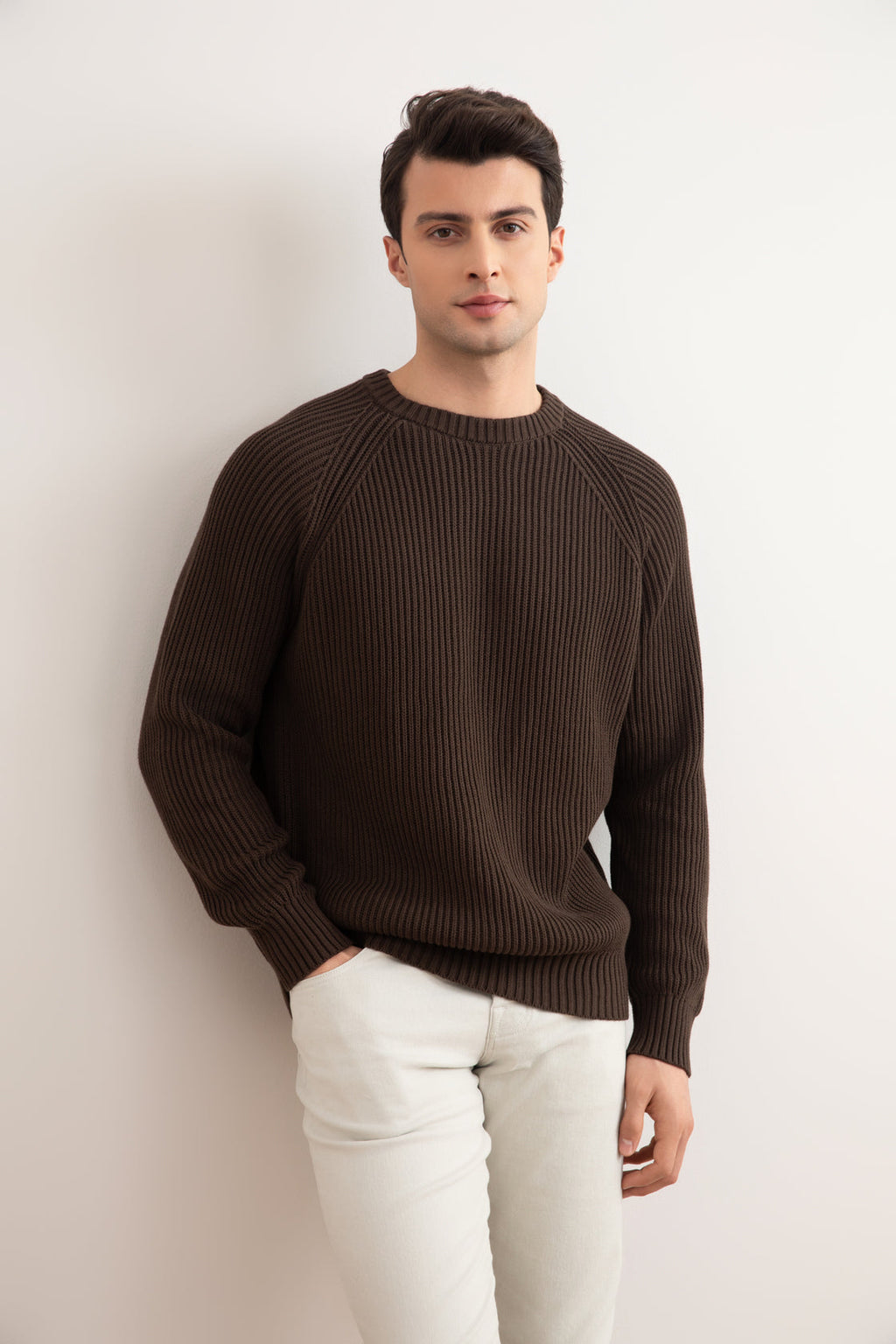 Brown English Rib Crewneck