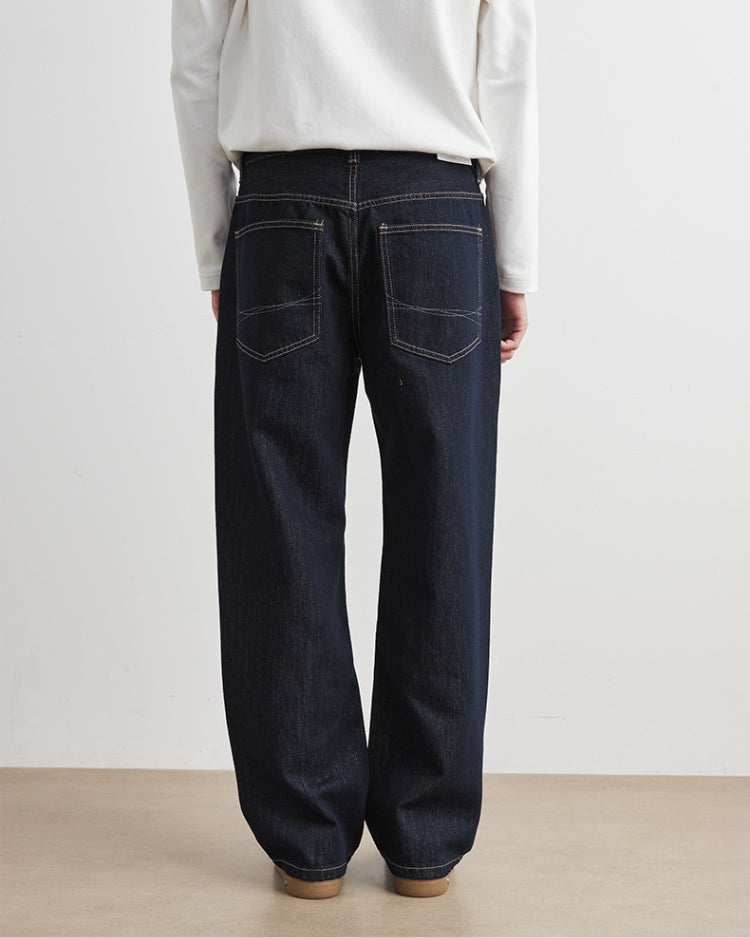 Dark Indigo Wide Leg Jeans