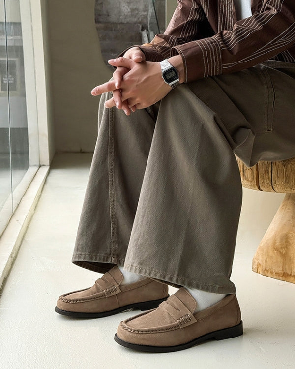Suede Penny Loafers