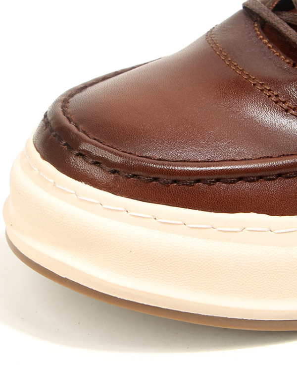 The Espresso Moc-Toe Leather Sneaker