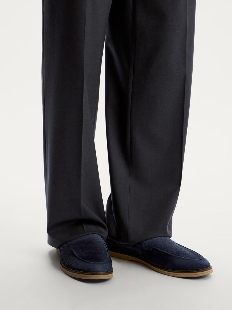Navy Blue Suede loafers