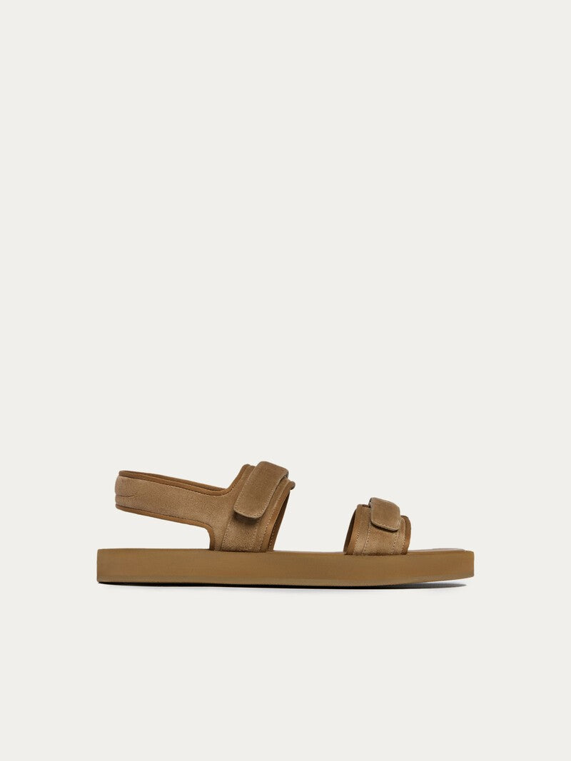Suede Strappy Sandals Tobacco