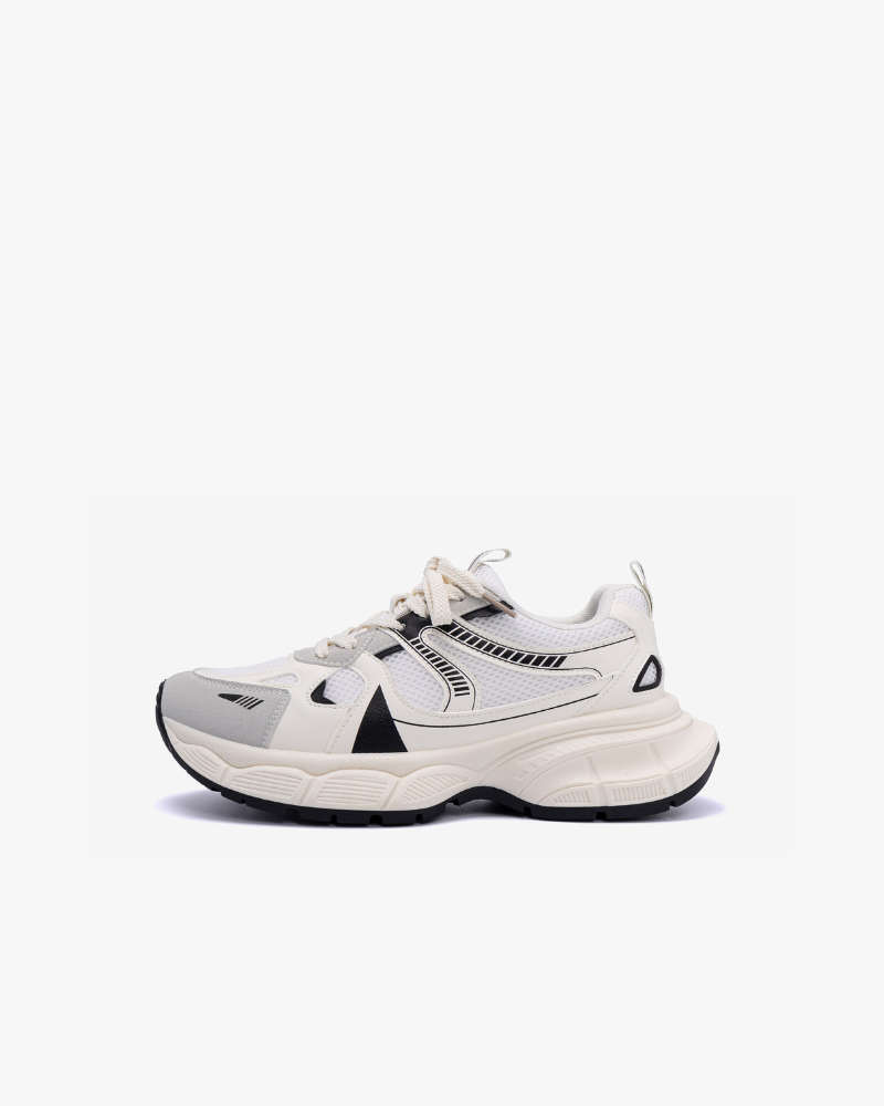 Mesh‑Panel Trail Sneakers