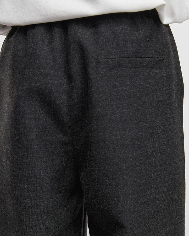 Shallow Silhouette Wide-Leg Slacks Pants