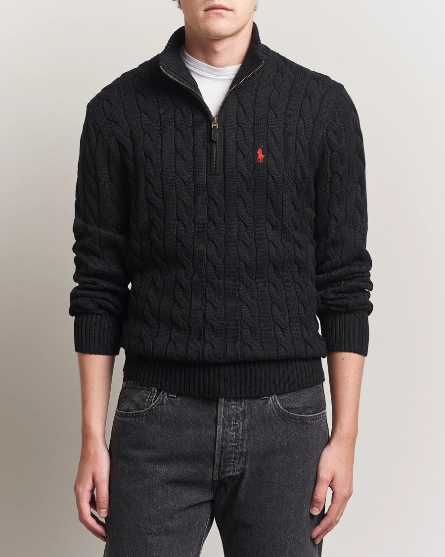 60% OFF | Polo Half Zip Sweater