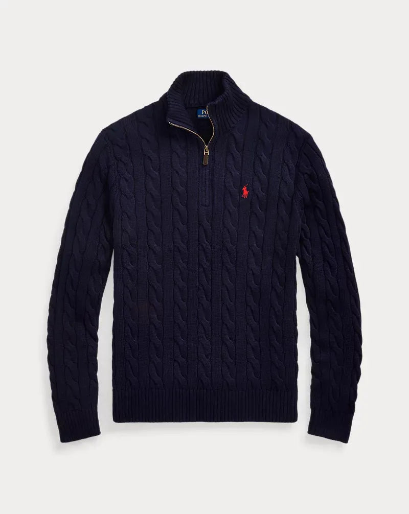 60% OFF | Polo Half Zip Sweater