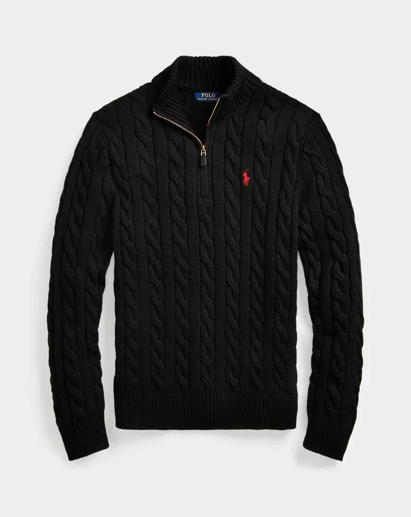 60% OFF | Polo Half Zip Sweater