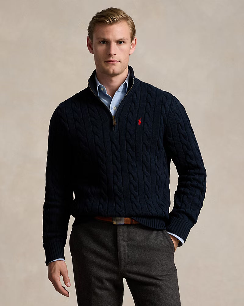 60% OFF | Polo Half Zip Sweater